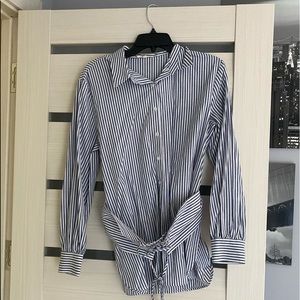 Shirt dress with corset